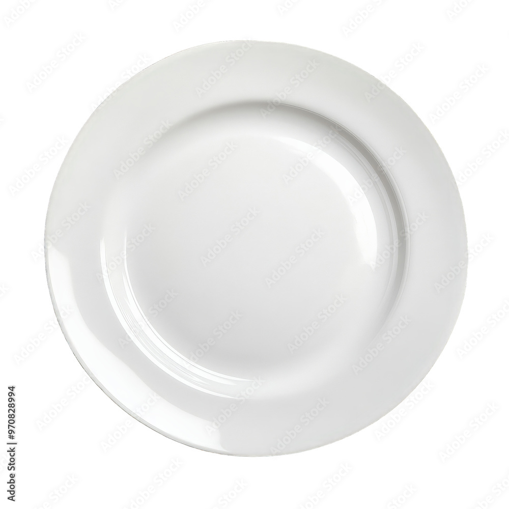 White Ceramic Plate isolated on transparent background White Ceramic Plate isolated on transparent background