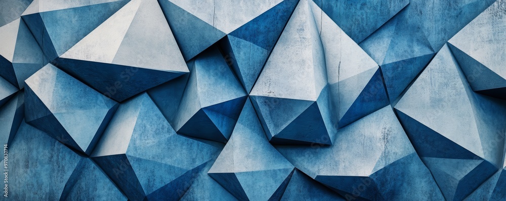 Geometric blue abstract pattern with polygonal Geometric blue abstract pattern with polygonal