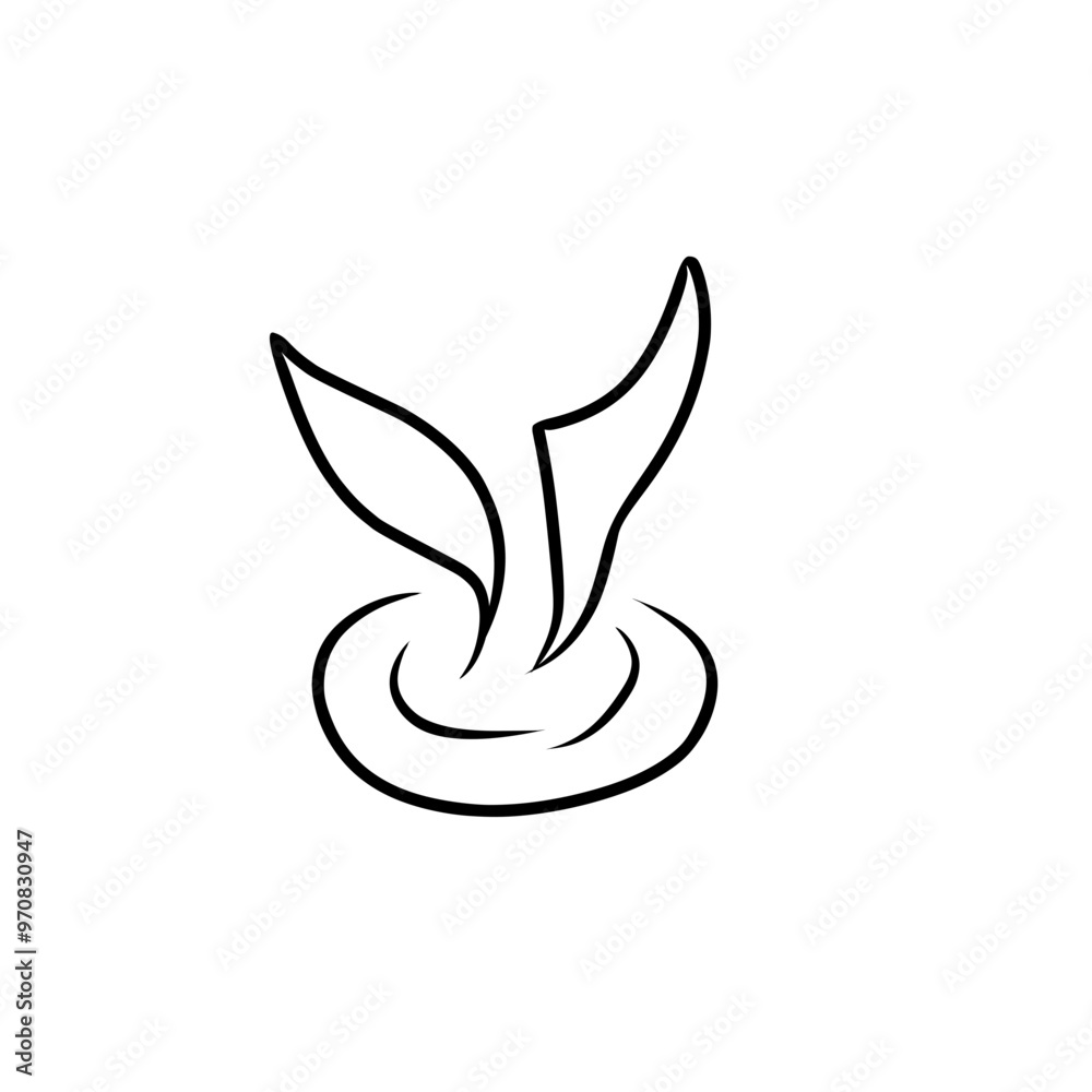 whale tail line art whale tail line art