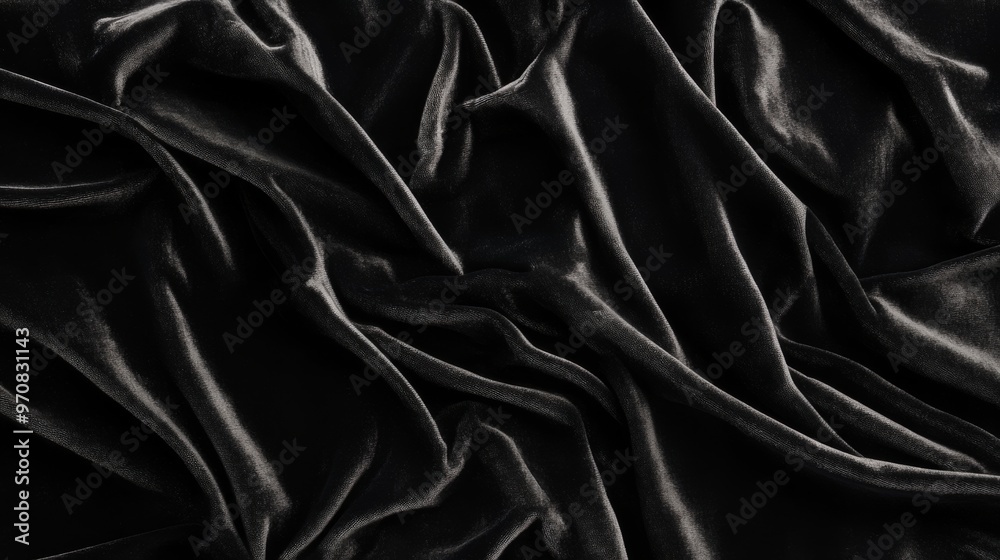 Fototapeta premium A seamless black velvet texture, rich and soft