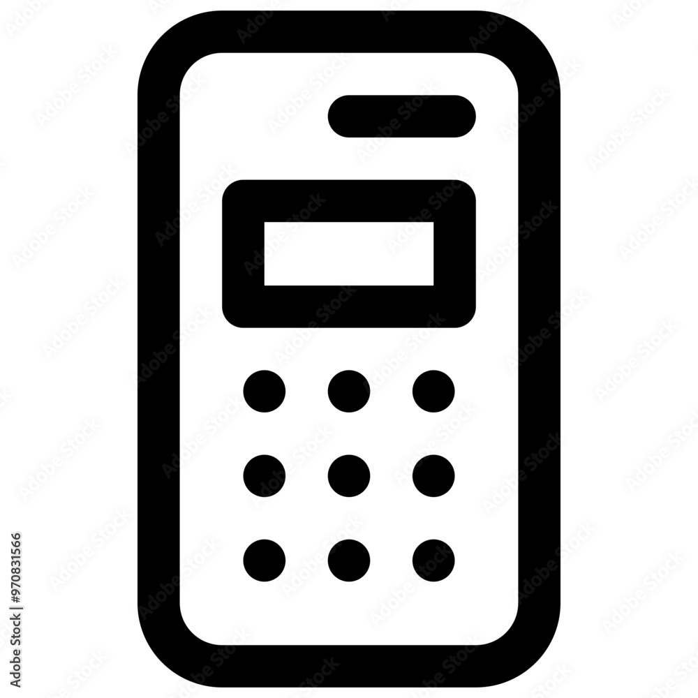 Calculator. Editable stroke vector icon. Calculator. Editable stroke vector icon.