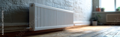 Wallpaper Mural Modern White Radiator in Light Green Apartment Torontodigital.ca