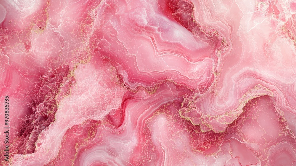 Pink Agate Stone Texture With Gold Veins Pink Agate Stone Texture With Gold Veins