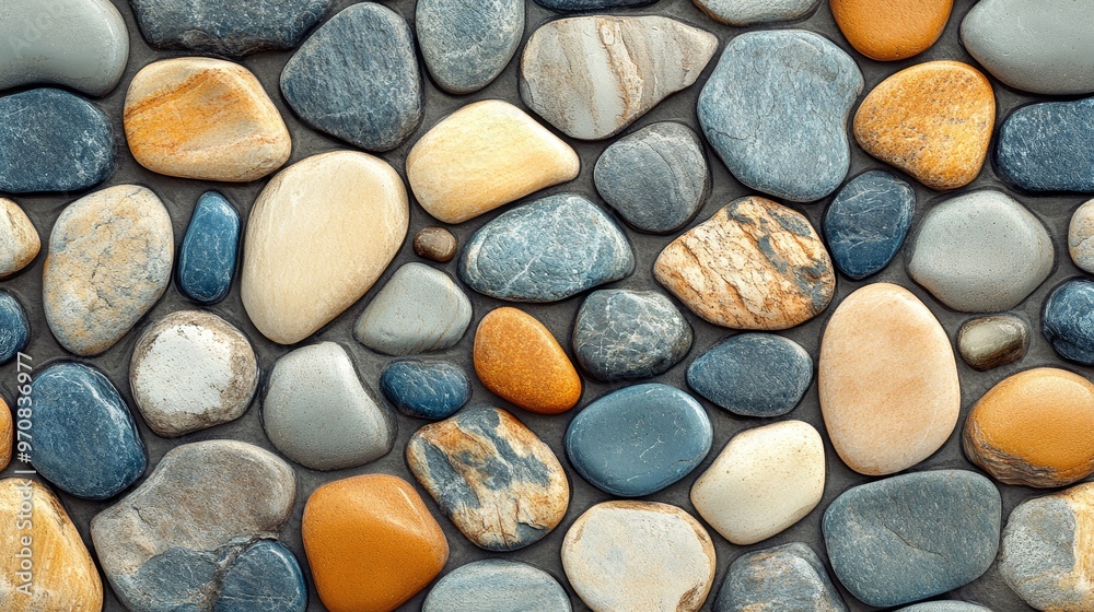 Smooth Colorful Stone Wall Texture Background Smooth Colorful Stone Wall Texture Background