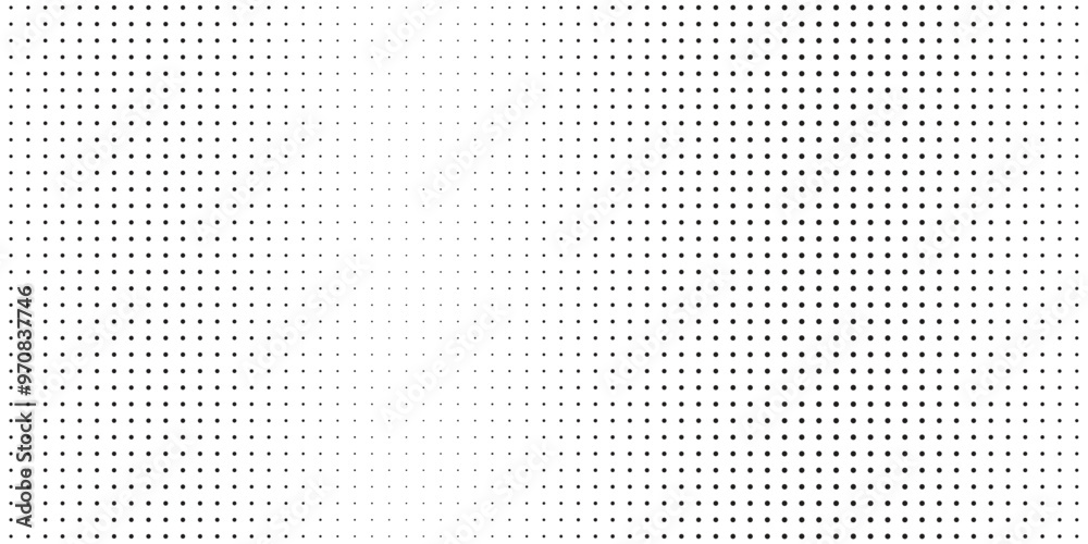 Halftone gradient. Dotted gradient, smooth dots spraying and halftones dot background seamless horizontal geometric pattern vector template set. eps10 Halftone gradient. Dotted gradient, smooth dots spraying and halftones dot background seamless horizontal geometric pattern vector template set. eps10