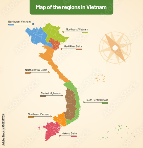 Hand drawn vietnam map illustration