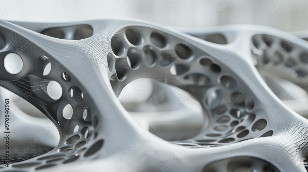 Abstract close-up of organic lattice structure Abstract close-up of organic lattice structure