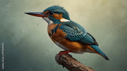 A Vibrant Kingfisher Perched on a Branch