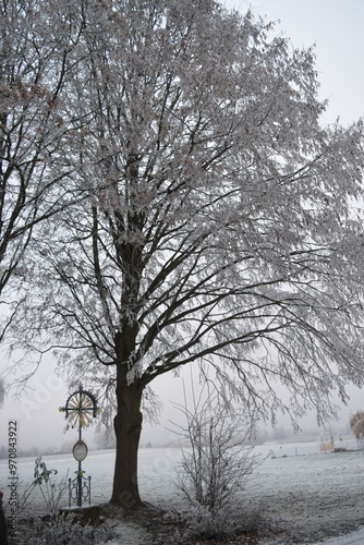 Wegkreuz, Cross in Winter