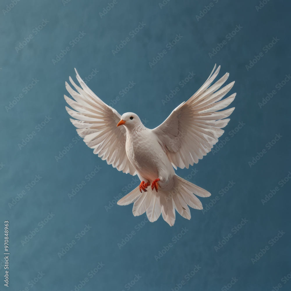 Obraz premium white dove flying