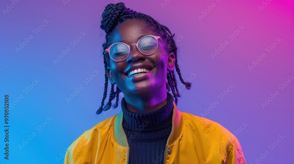 The Colorful Smiling Woman