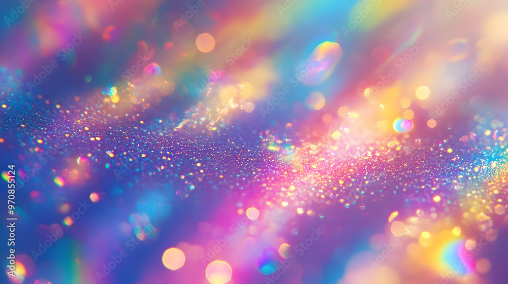 Fototapeta premium Sparkling Glitter and Light Bokeh Background Abstract Animation