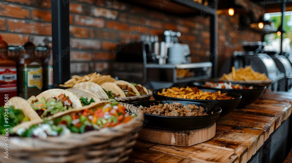 Fototapeta premium Mexican Food Tacos Studio Style Photography