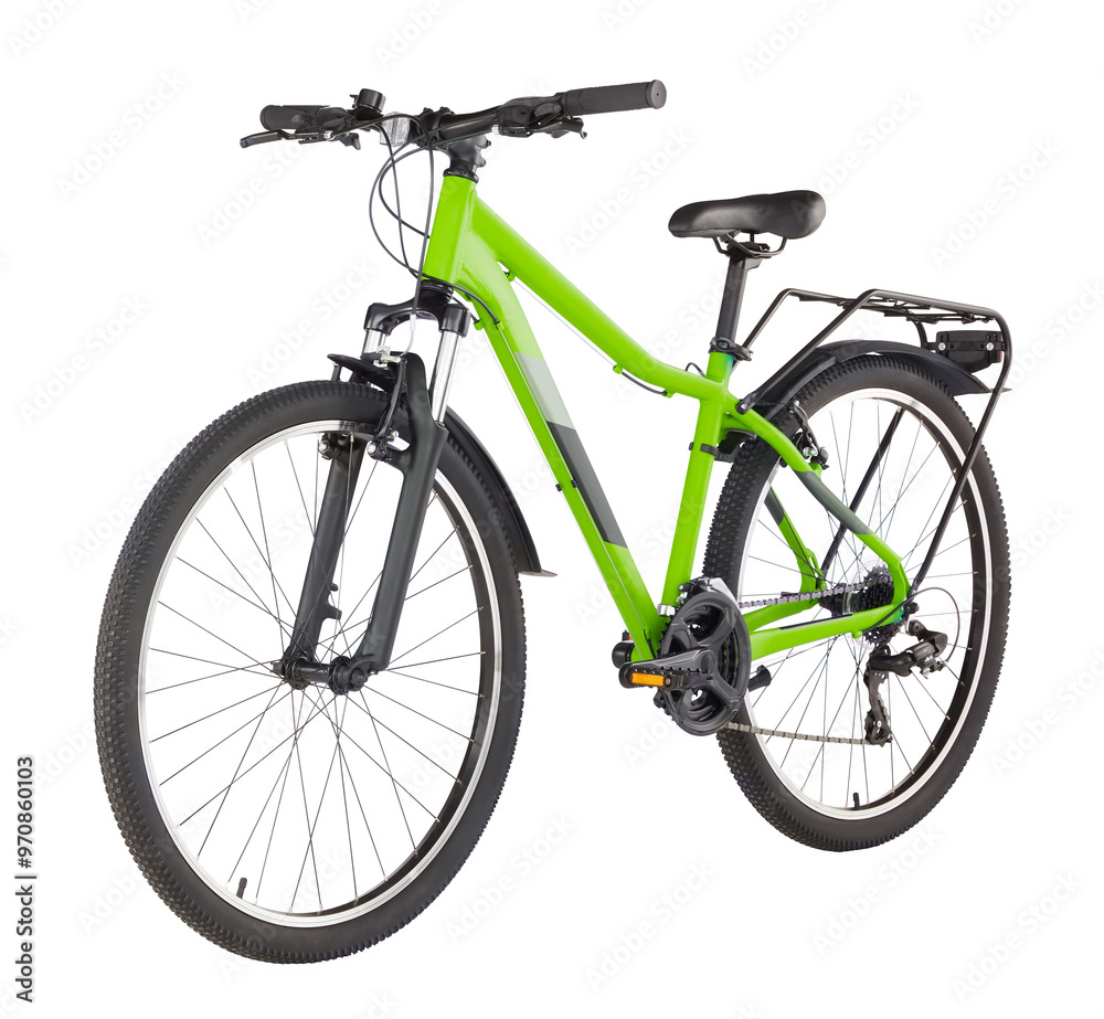 Fototapeta premium green exercise bike, pillion seat