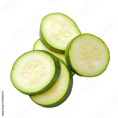 Fresh zucchini slices