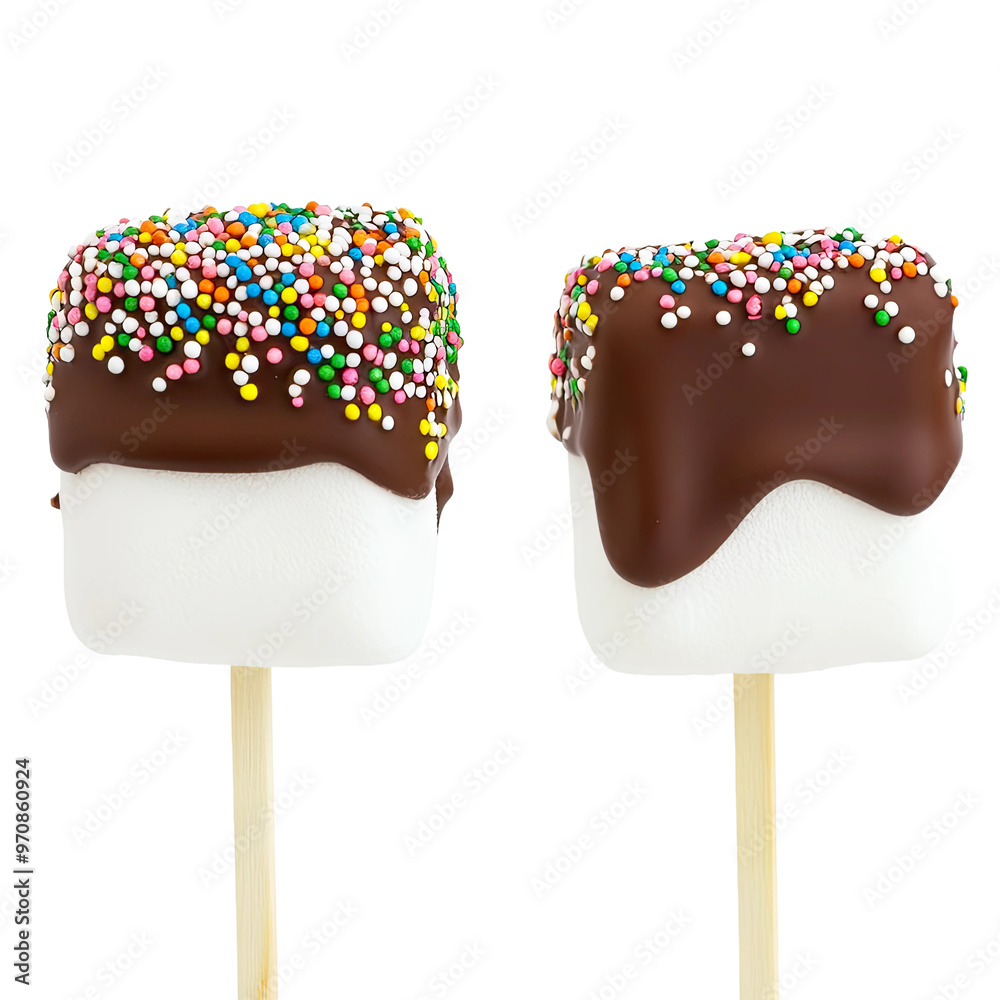 Chocolate-covered marshmallow pops Chocolate-covered marshmallow pops