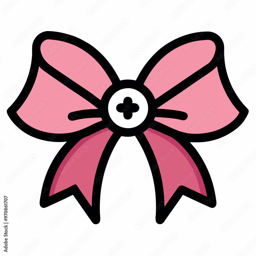 pink bow isolated on white vector illustration pink bow isolated on white vector illustration