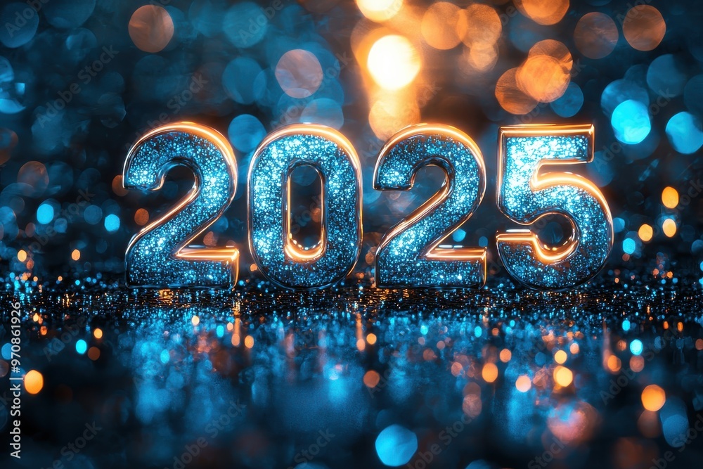 Celebratory sparkly 2025 New Year's Eve backdrop Celebratory sparkly 2025 New Year's Eve backdrop