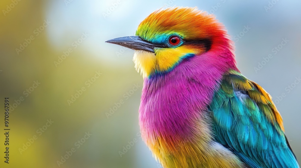 Fototapeta premium Rainbow Bird Portrait