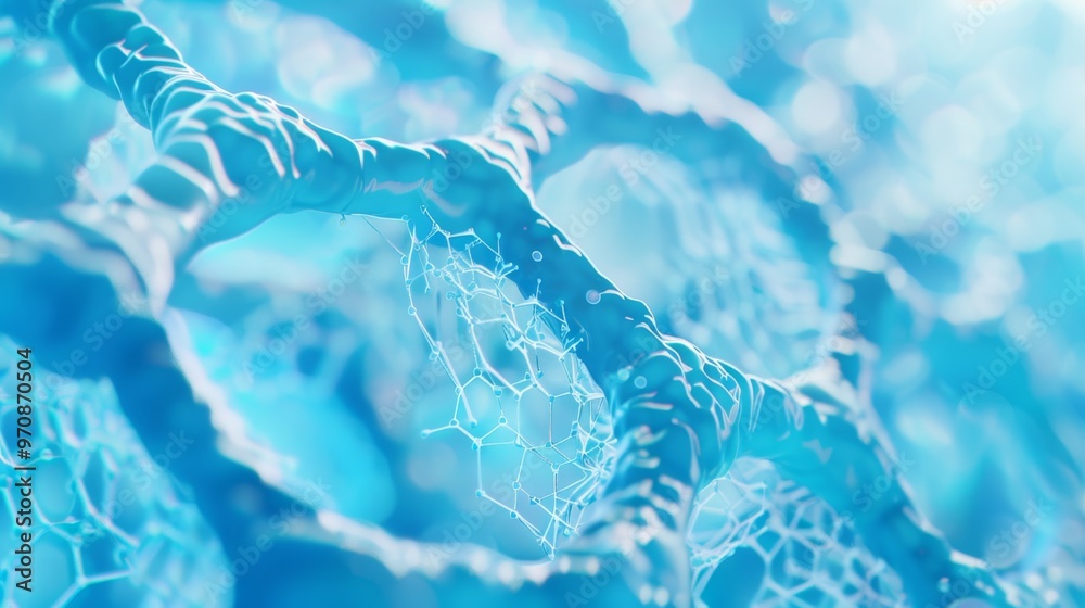 Abstract biology babackckground, nano medicine concept, nano particles for pain treatment and substance release. Macro shot.photorealistic
