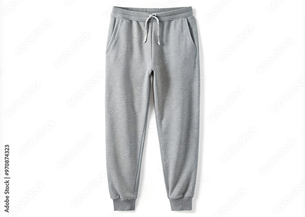 Relaxed-fit sweatpants with a soft, cotton-rich fabric and signature cuff bottom, isolated on a clean white background, ready for custom branding and design integration. Relaxed-fit sweatpants with a soft, cotton-rich fabric and signature cuff bottom, isolated on a clean white background, ready for custom branding and design integration.