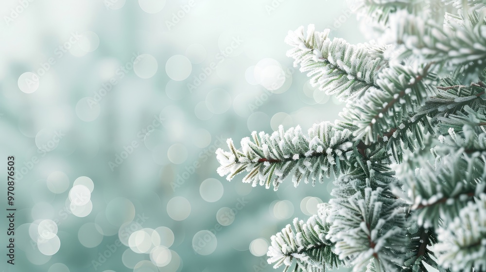 The Frosted Evergreen Branch The Frosted Evergreen Branch