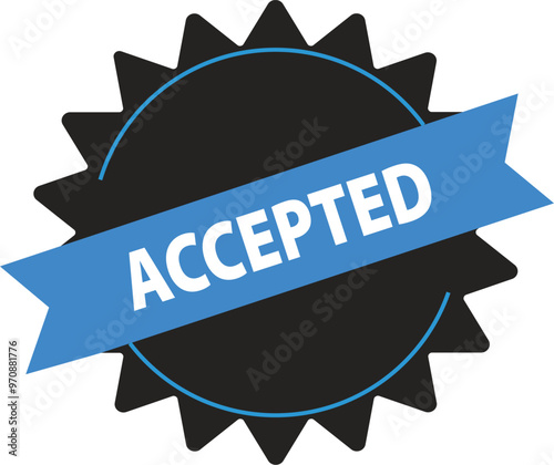 Accepted  button web banner templates. Vector Illustration 
