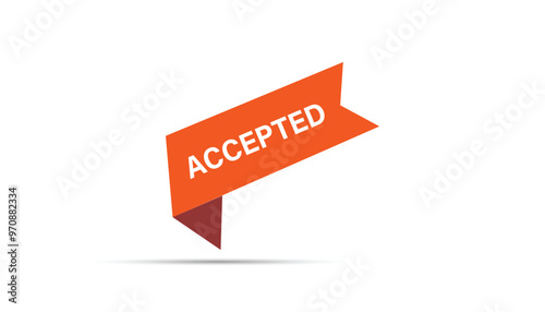 Accepted  button web banner templates. Vector Illustration 
