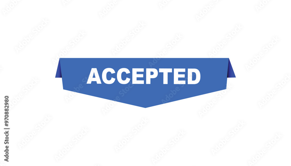 Accepted  button web banner templates. Vector Illustration 
