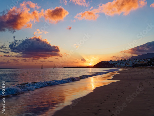 sunset on the beach
