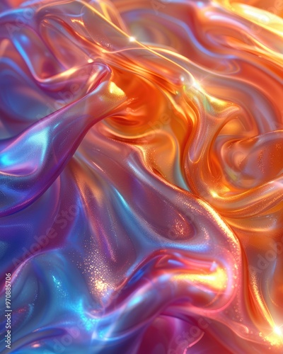 Abstract iridescent fabric background