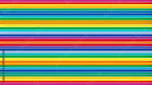 Vibrant and eye-catching horizontal background with alternating stripes in various colors