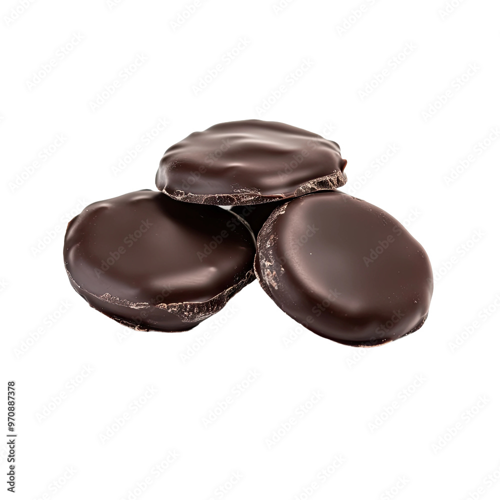 Obraz premium Three chocolate mint cookies