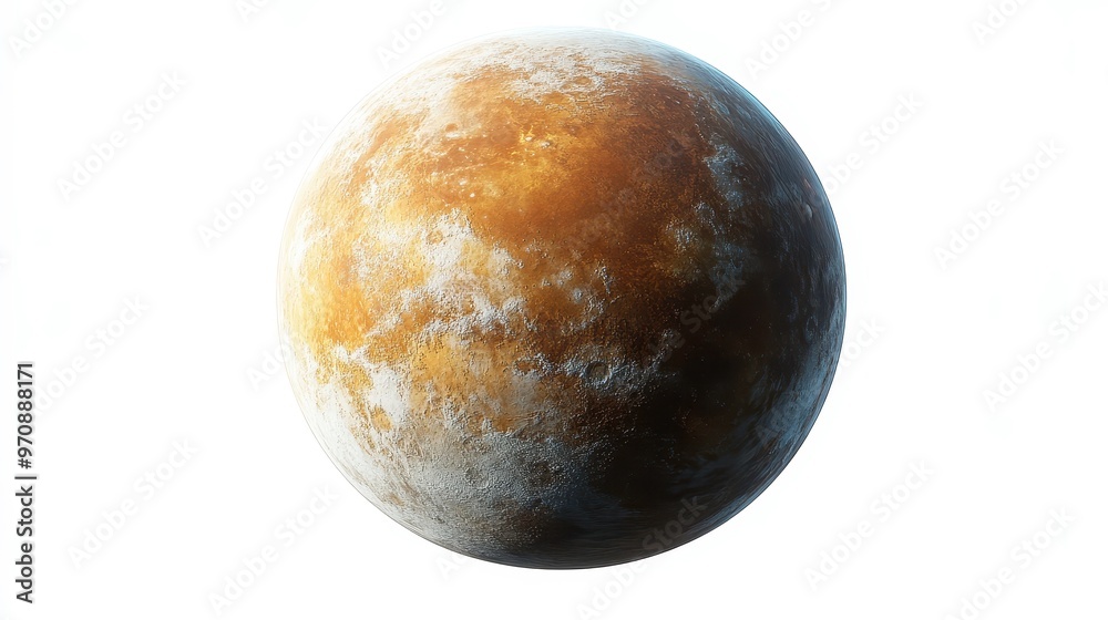 Fototapeta premium HD 85512 b (exoplanet) 3D illustration, realistic element, isolated on a white background. 