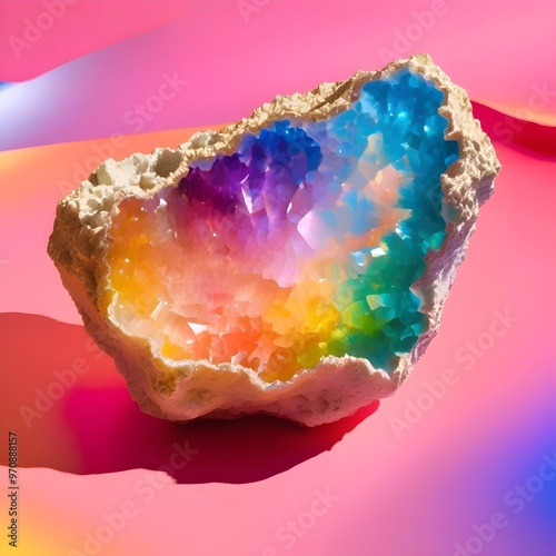 Rainbow Crystal Geode Formation