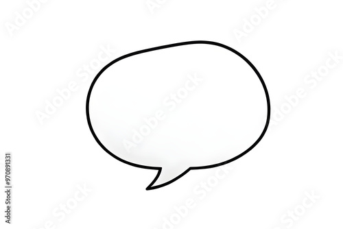 A speech bubble icon isolated on a transparent or white background.