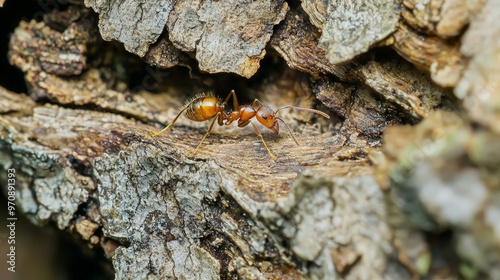 Ant on Bark