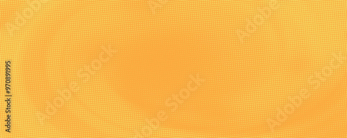 Yellow orange halftone pattern. Retro comic gradient background. Square pixilated dot cartoon texture. Pop art faded gradient pattern