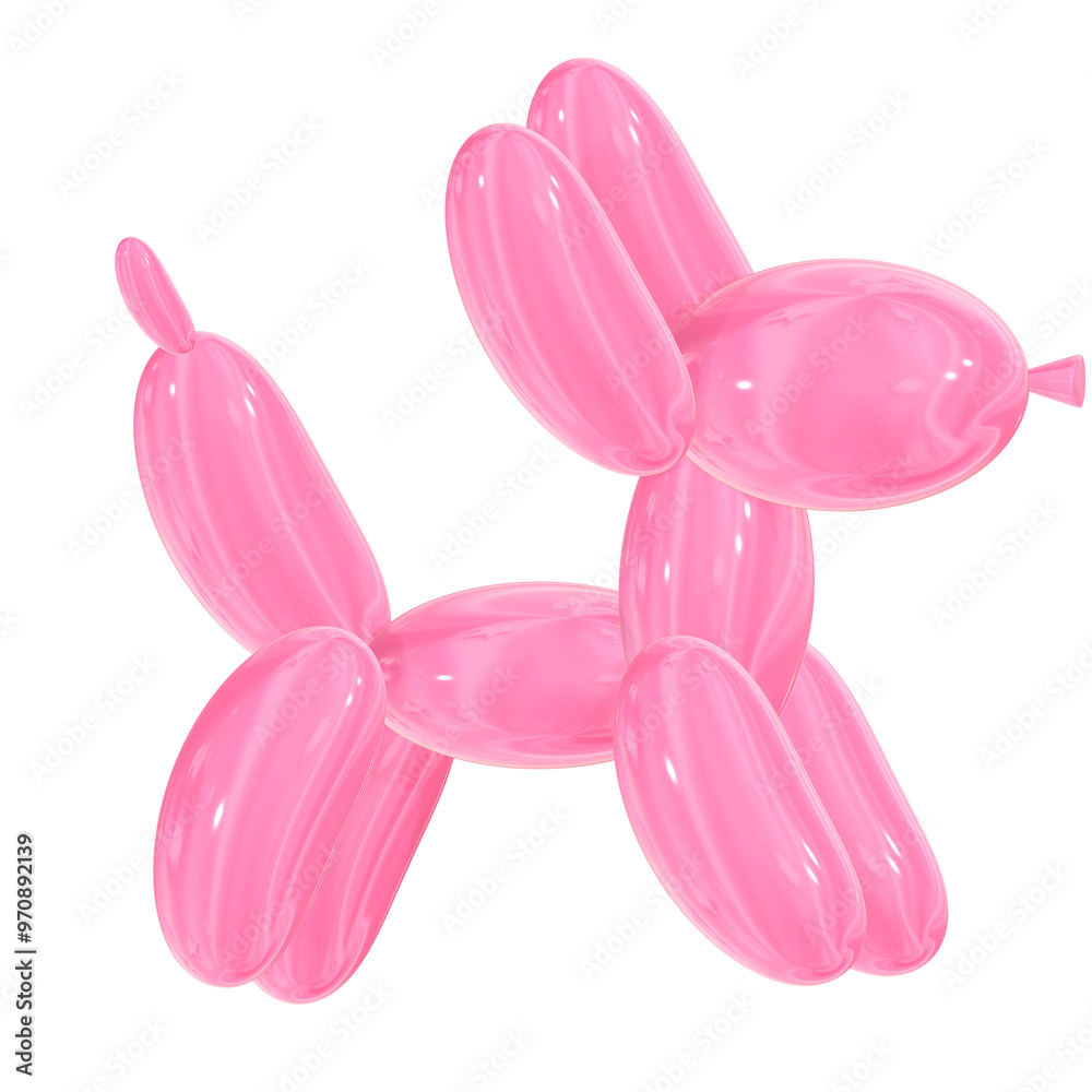 Fototapeta premium Cute glossy 3D y2k Illustrations