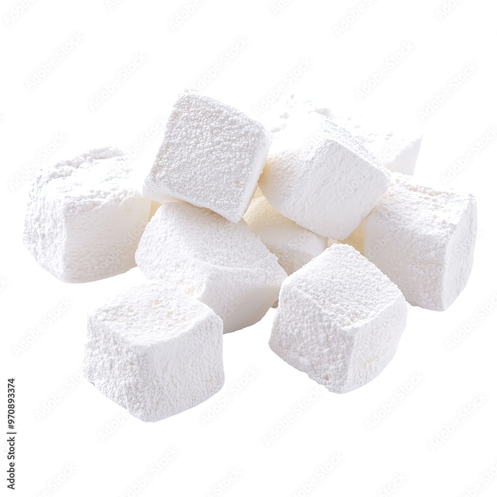 Close up of white marshmallows Close up of white marshmallows