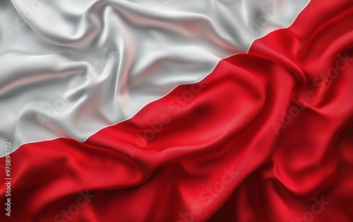 Close-up of the flag of poland for patriotic symbols and polish heritage designs