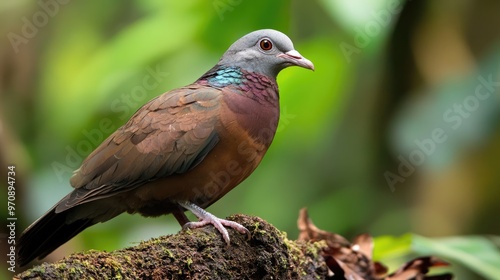 Wallpaper Mural A Vibrant Ruddy Ground Dove Perched on a Branch Torontodigital.ca