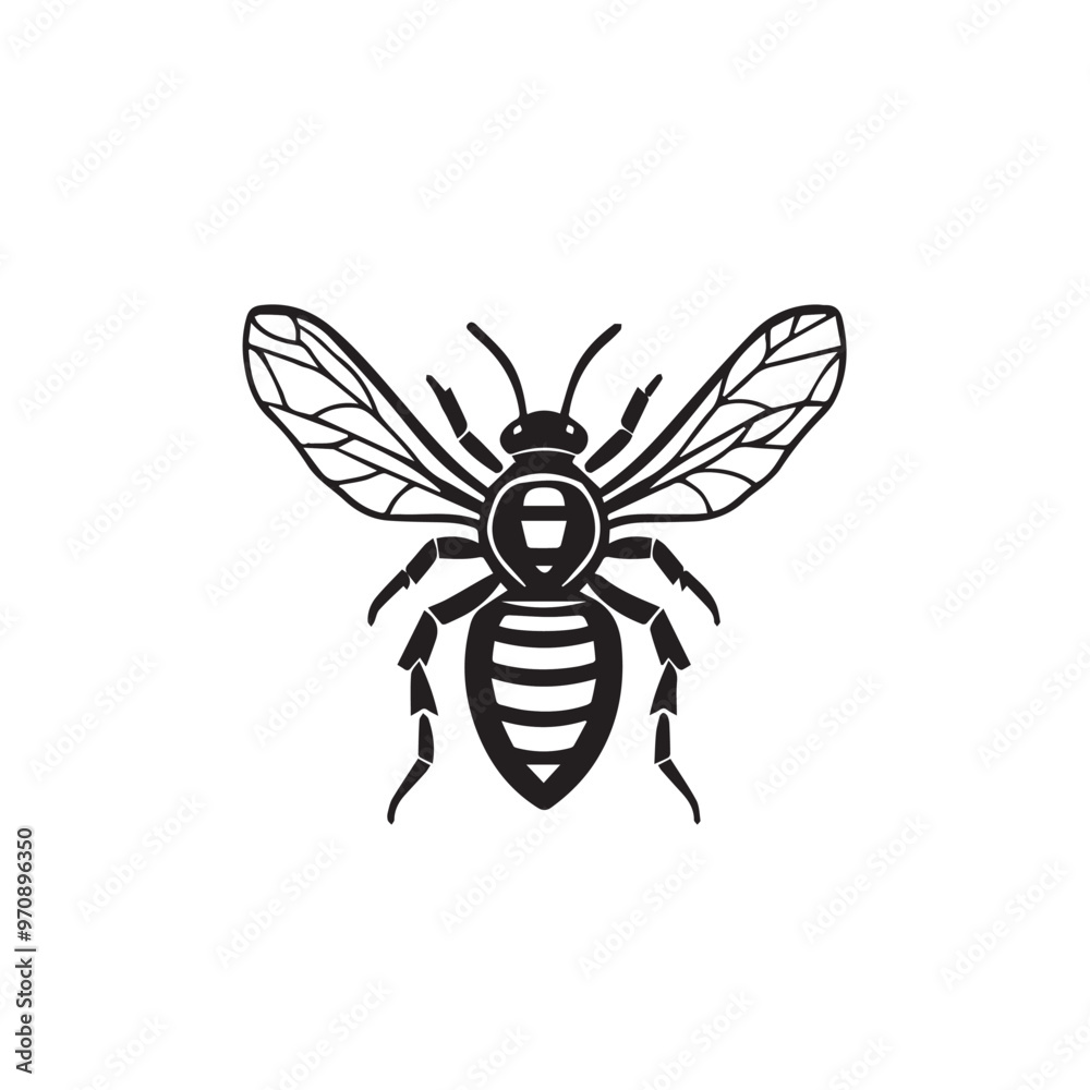 Wasp in cartoon, doodle style . Image for t-shirt, web, mobile apps and ui. Isolated 2d vector illustration in logo, icon, sketch style, Eps 10, black and white. AI Generative Wasp in cartoon, doodle style . Image for t-shirt, web, mobile apps and ui. Isolated 2d vector illustration in logo, icon, sketch style, Eps 10, black and white. AI Generative