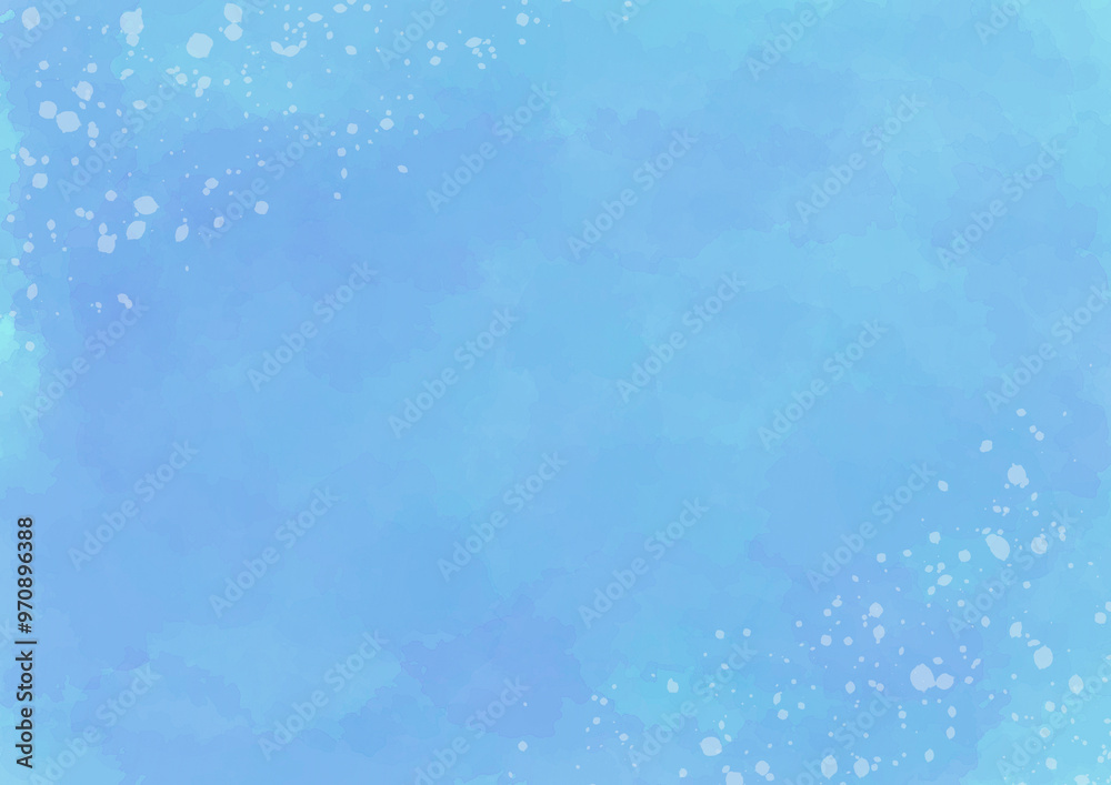 水彩風 シンプル 青い 絵の具 背景素材 水彩風 シンプル 青い 絵の具 背景素材