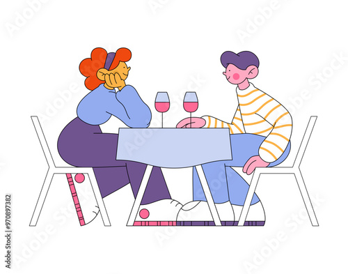 Couple on a dinner date