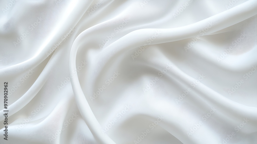 Naklejka premium A smooth, flowing fabric pattern background with a clear, calm area for text 
