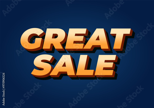 Great sale. Text effect in good colors with 3D style