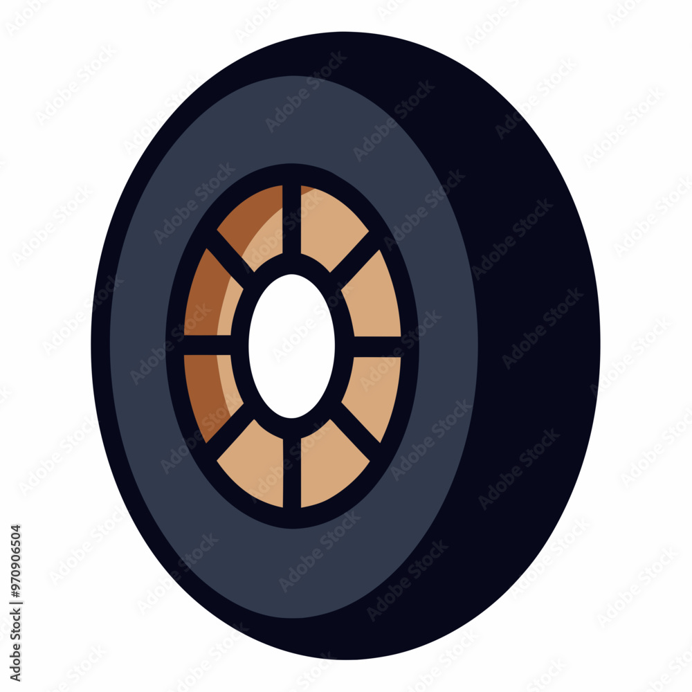 Fototapeta premium tire tyre wheel car vector illustration