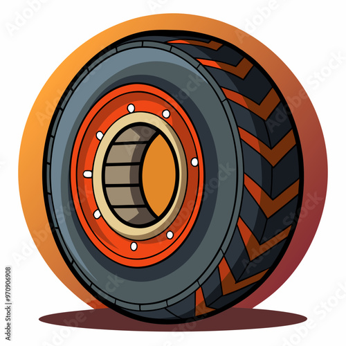 tire tyre wheel car vector illustration