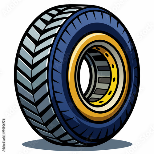 tire tyre wheel car vector illustration